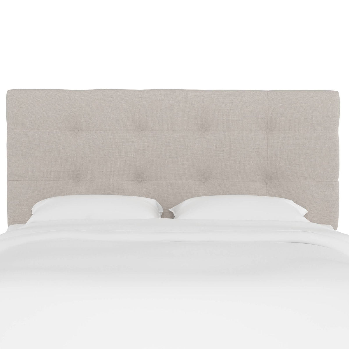 Twin Tufted Linen Headboard S534297