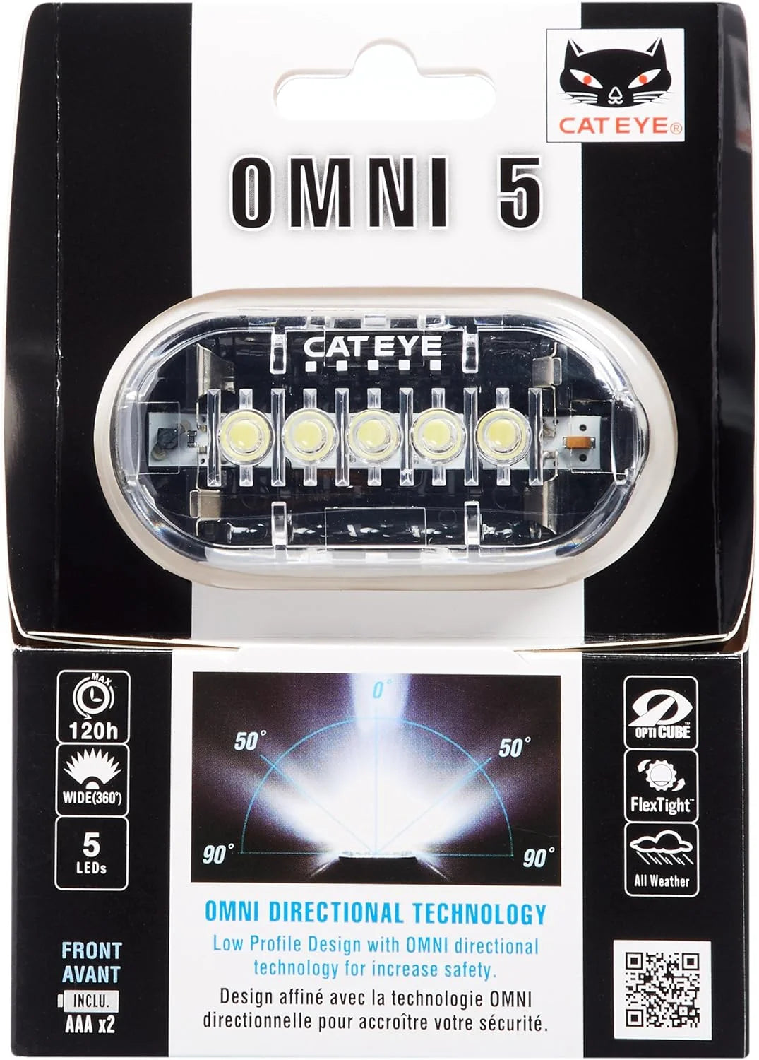 Omni 5 LED Safety Bike Light with Mount R956