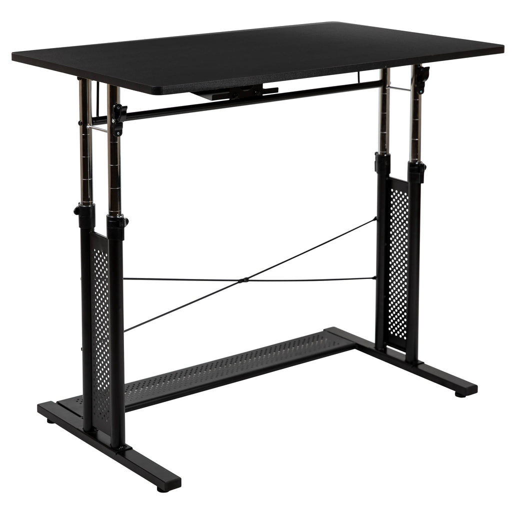 Black Rectangular Sit/Standing Desk U82761