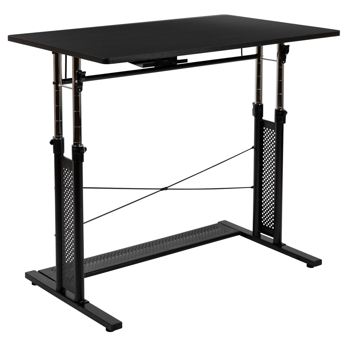 Black Rectangular Sit/Standing Desk U82761