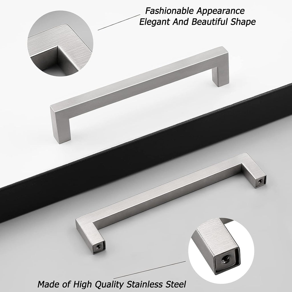 30 Pack Stainless Steel Square Corner Kitchen Cabinet Door Handles R717