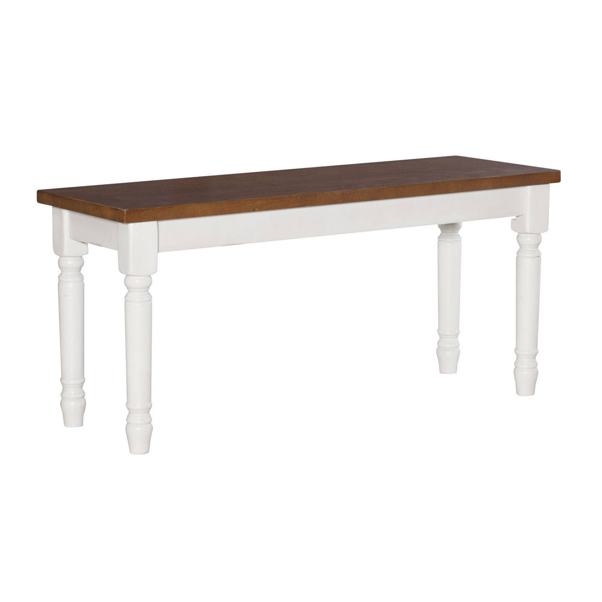 Mason Bench in White/Brown V5570