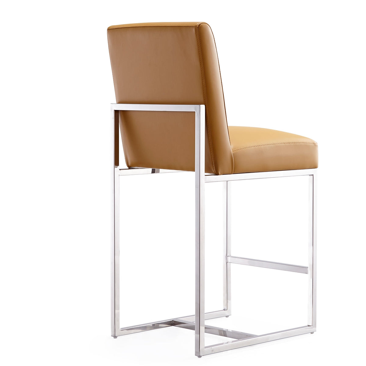 Camel Polished Leatherette Counter Stool 24" X10466