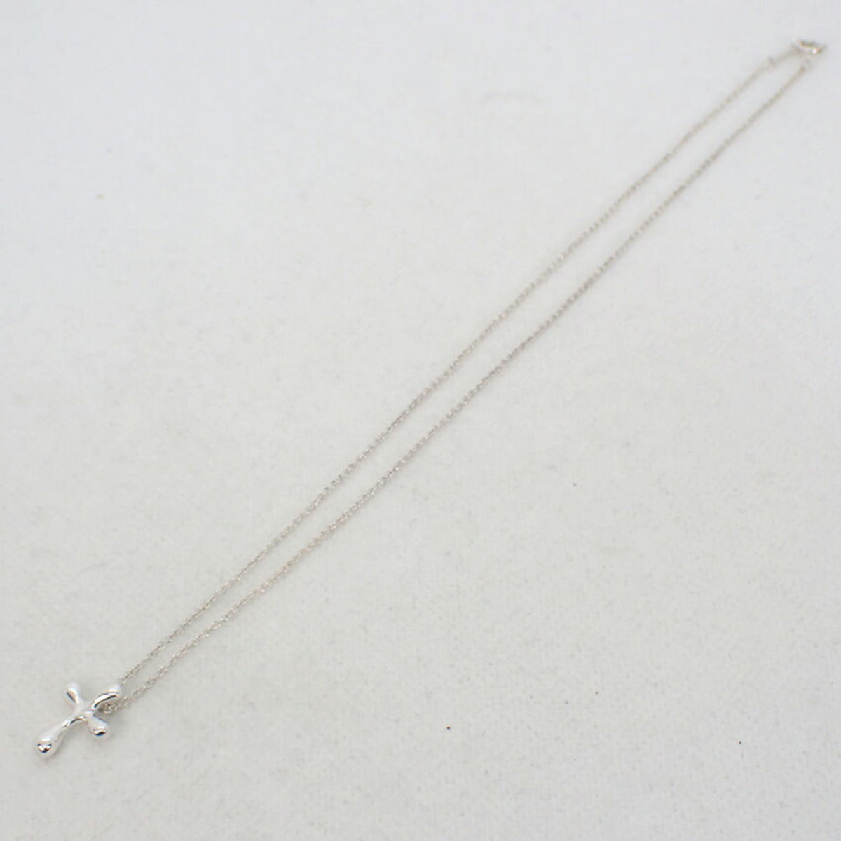 925 Teardrop Cross Pendant Necklace G90378