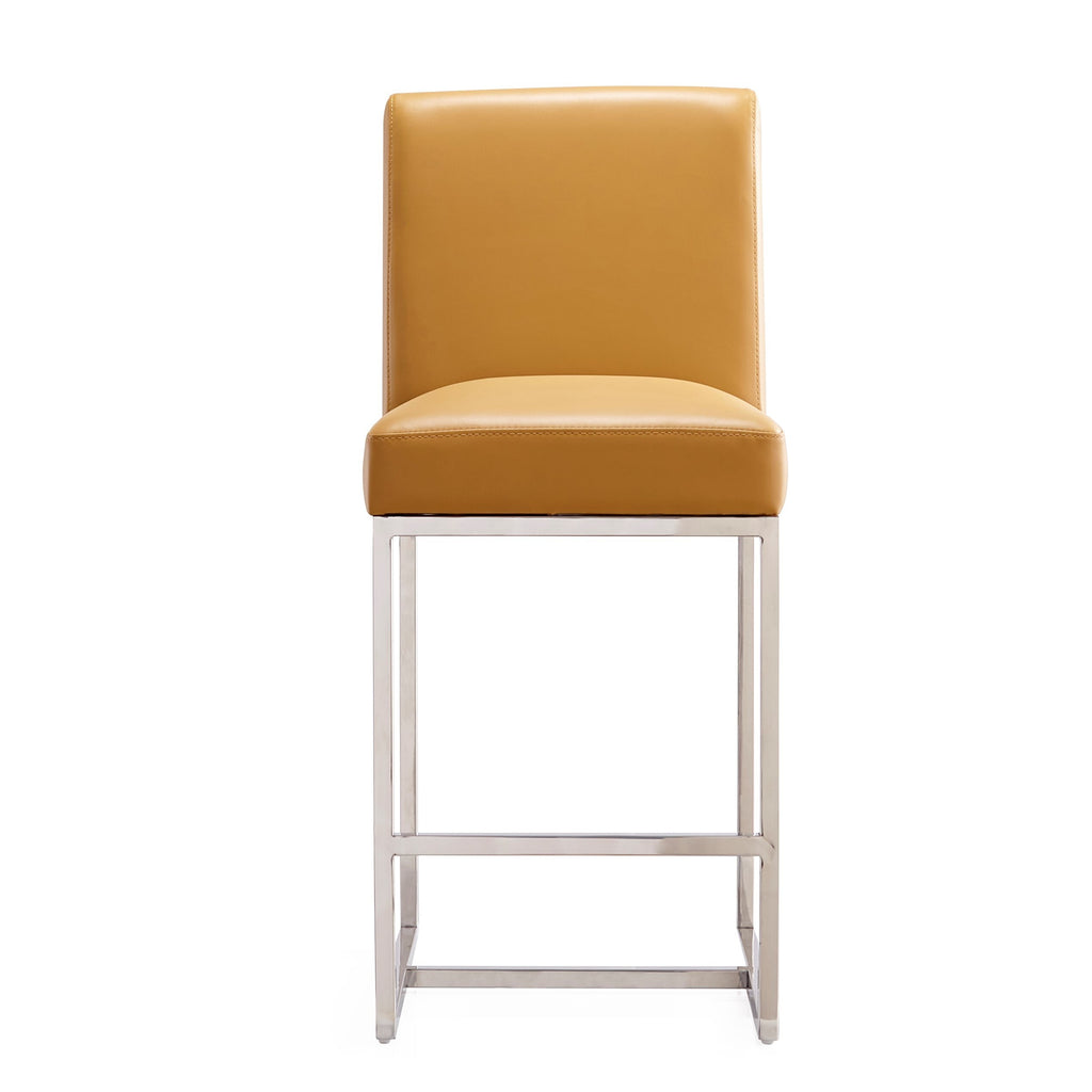 Camel Polished Leatherette Counter Stool 24" X10466