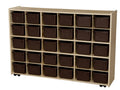 Mobile 30 Tray Storage with Brown Trays K791080