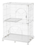White 2-Tier Wire Cat Cage C426524