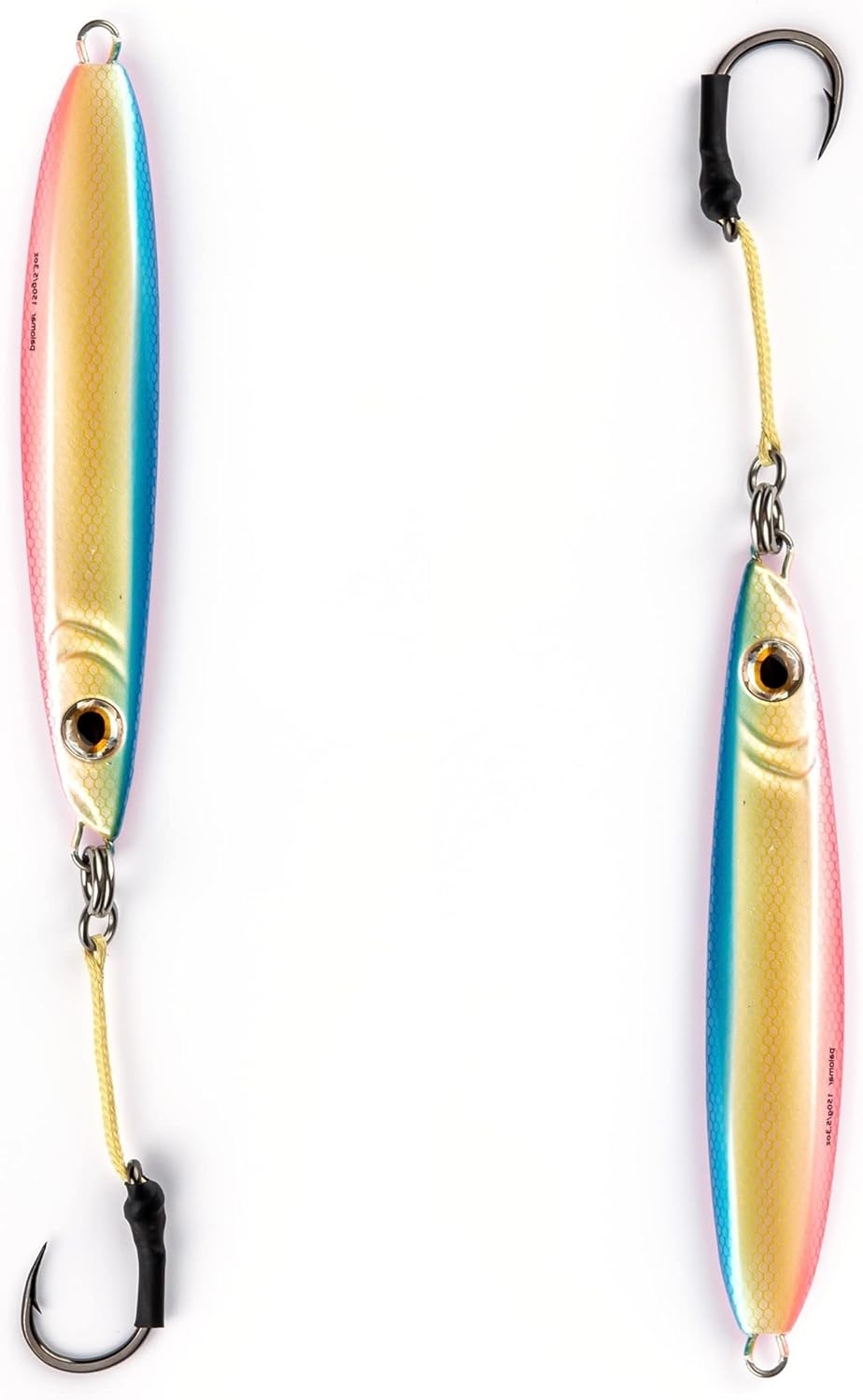 Flat Side Ocean Jigs Fast Vertical Iron Lures with Hooks and Rings B390892