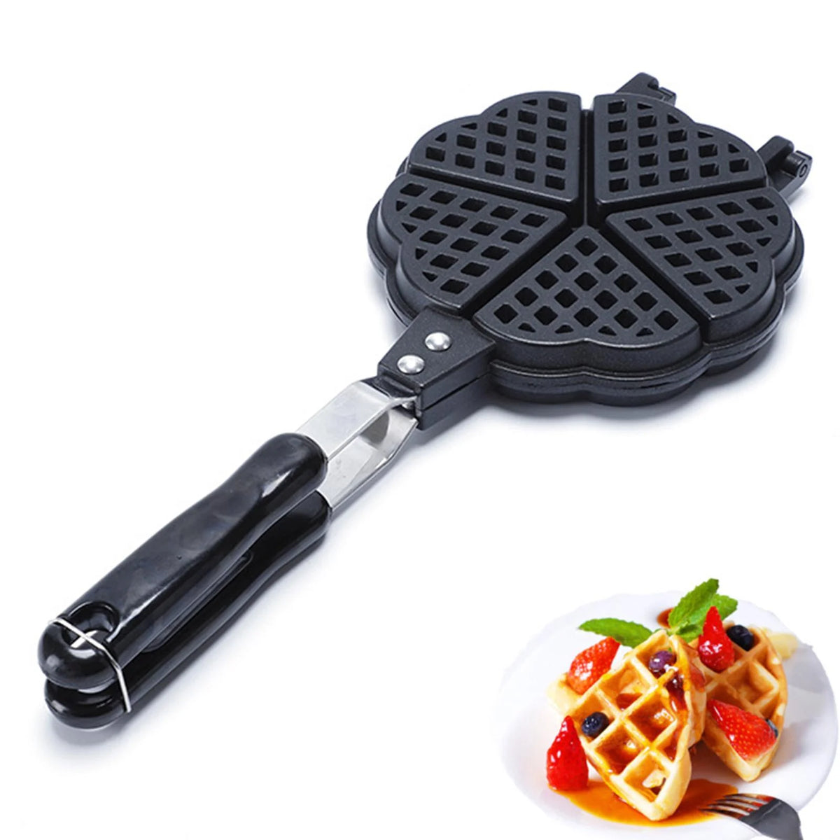 6 Waffle Maker Pan Portable Bakeware L4684