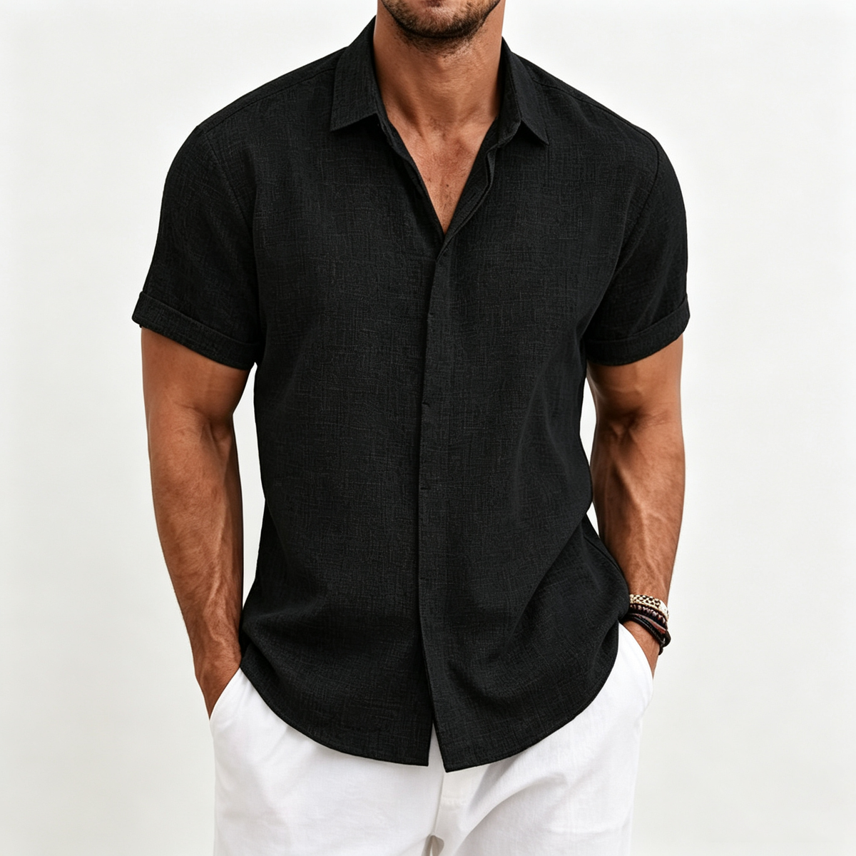 Vacation Loose Linen Short-Sleeve Shirt