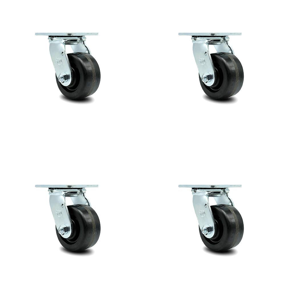 Set of 4 Heavy Duty Replacement Casters with Brakes T953356