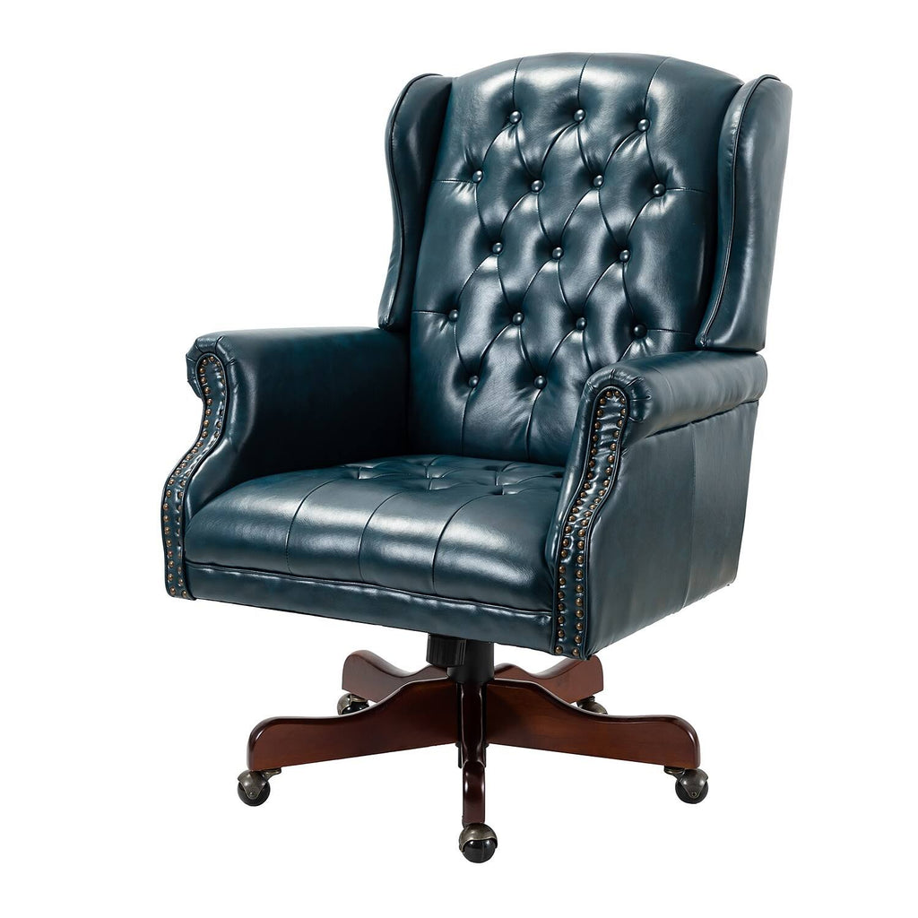 Camel Swivel Executive Chair with Tufted Back D9528
