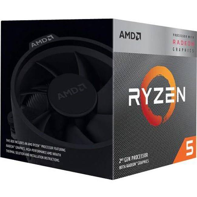 Ryzen 5 3400g 3.7Ghz Quad-Core AM4 Boxed Processor with Wraith Spire Cooler I99109