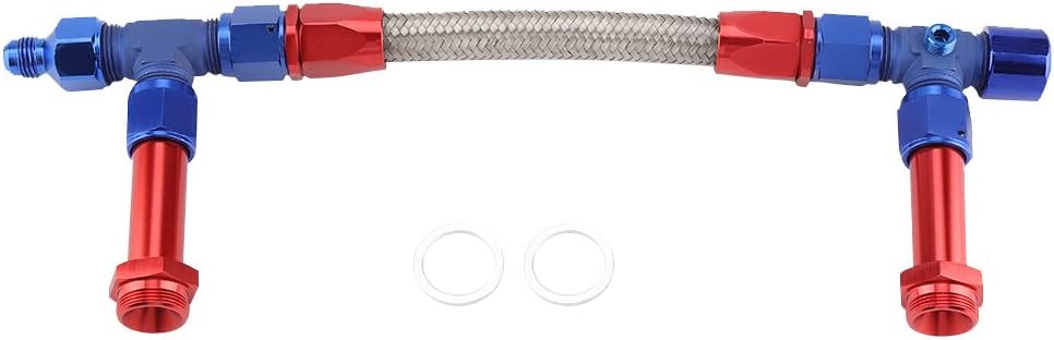 AN8 Braided Dual Feed Fuel Line Kit Pack of 2 X73322