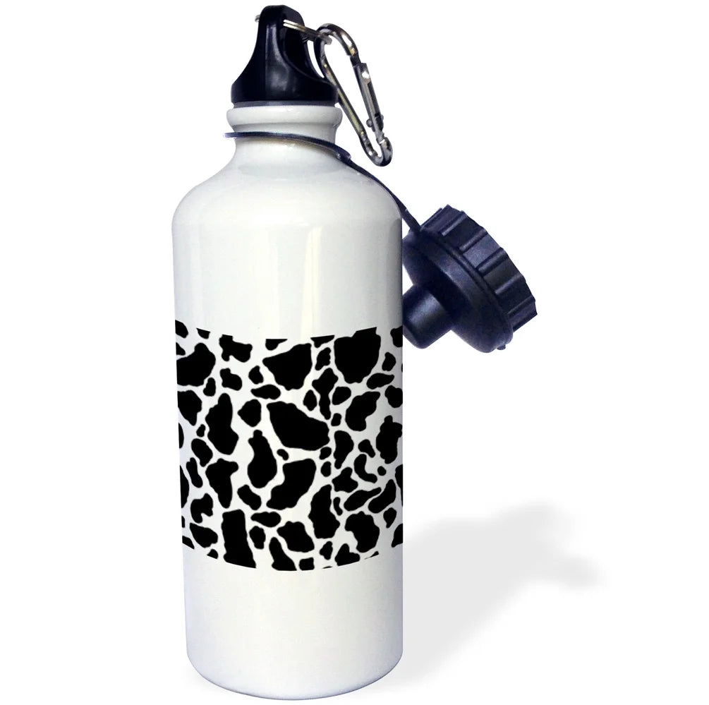 Black and White Cow Print 21 oz Sports Water Bottle K53910