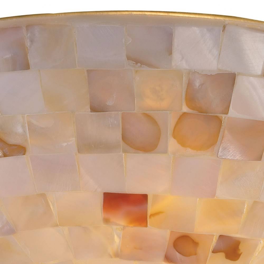 2 Light Flush Gray Capiz Shells Satin Nickel Hardware J875