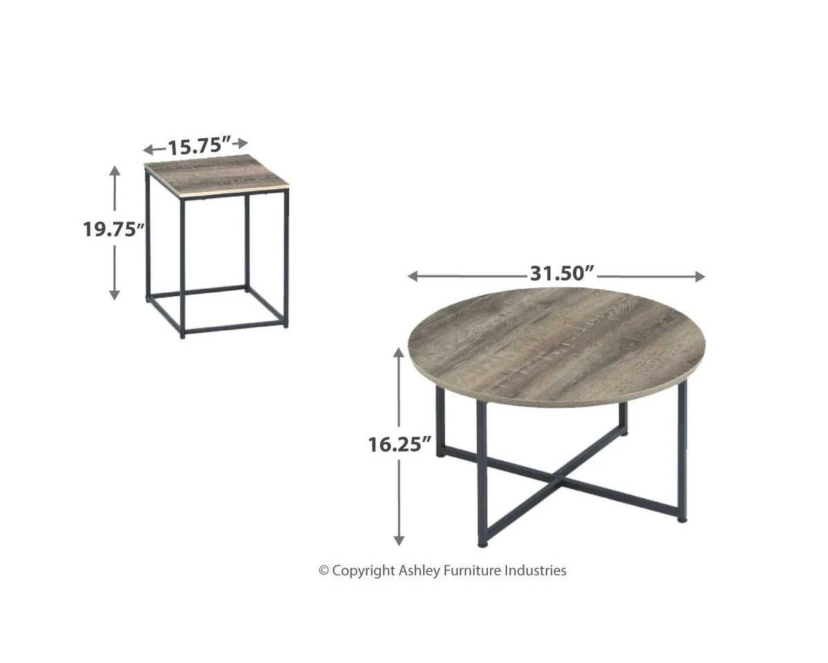 Two-tone Table (Set of 3) W24384