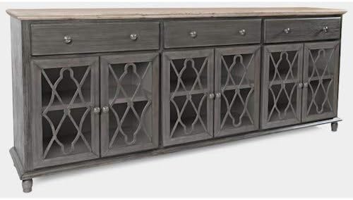 Grey Six Door Accent Cabinet J1012