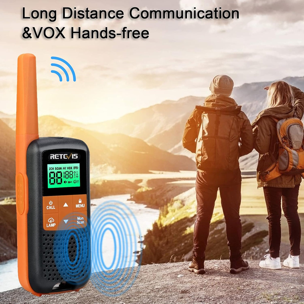 4 Pack Water Resistant Two Way Radio with Flashlight V956