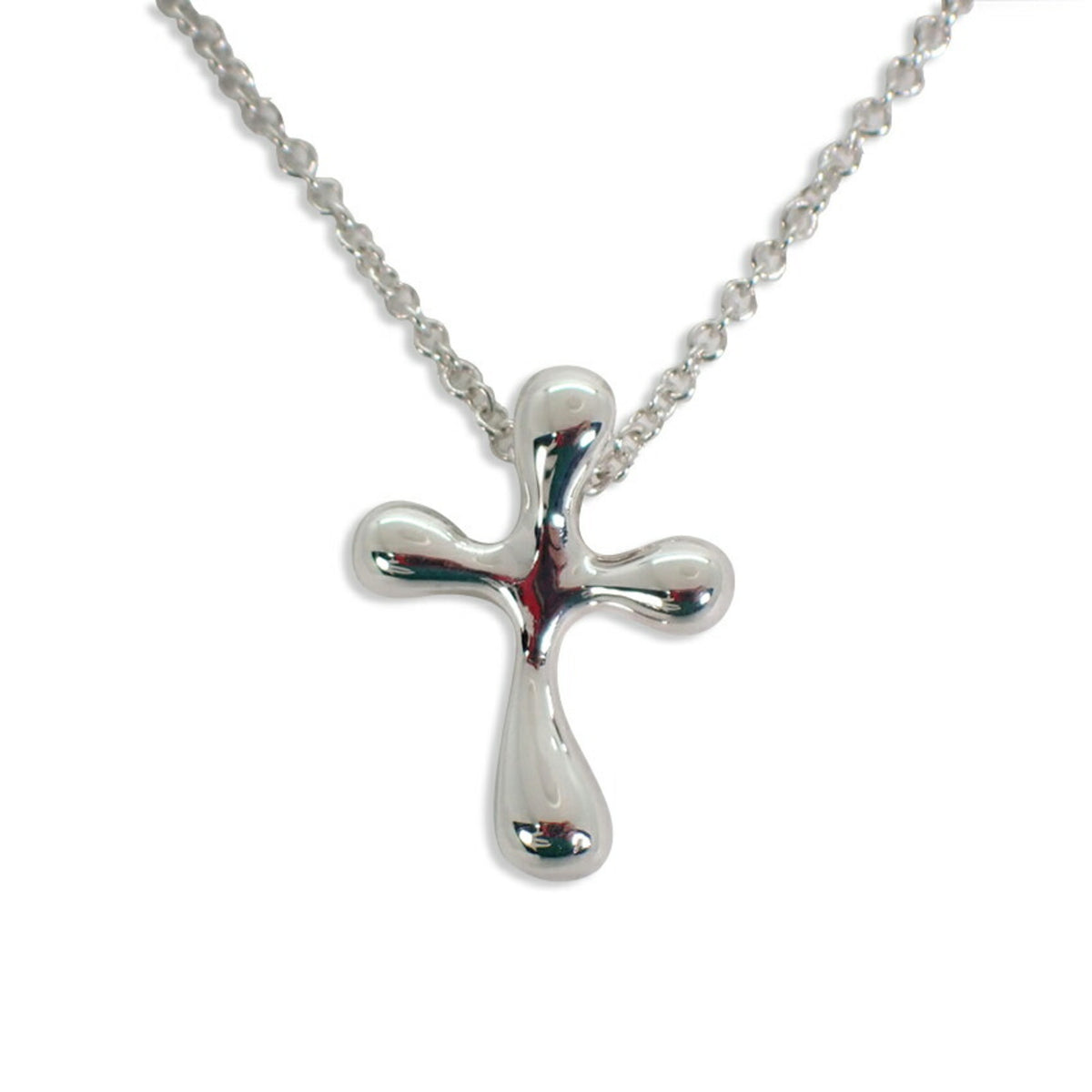 925 Teardrop Cross Pendant Necklace G90378