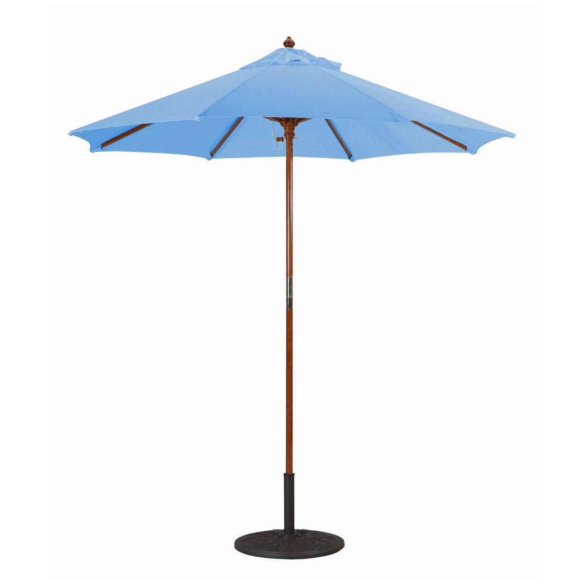 7.5 ft. Dark Wood Cafe - Beige Suncrylic Umbrella D823