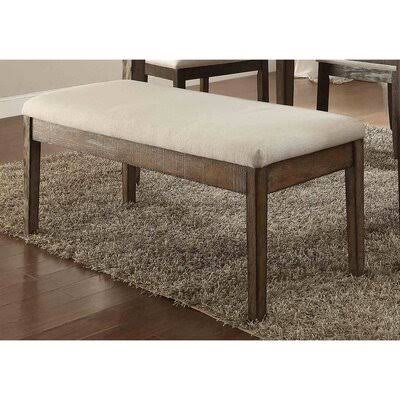 Beige Linen Bench F46244