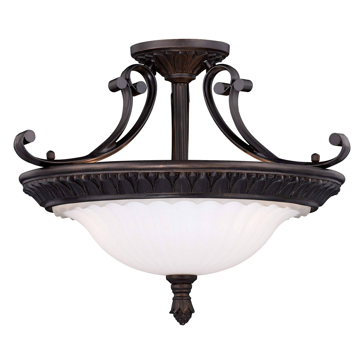 Three Light Semi-Flush Mount Venetian Bronze G121