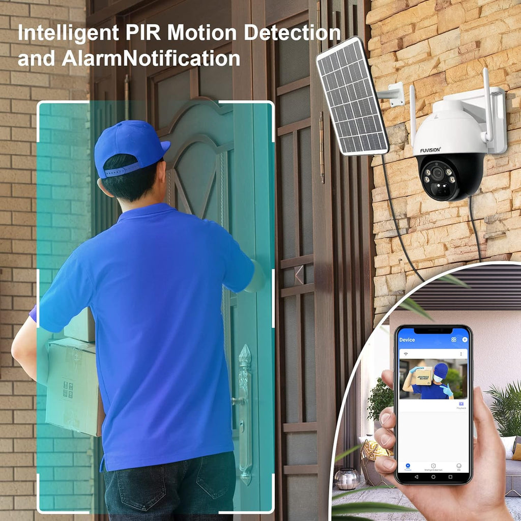 Solar Battery Powered 360° View Wireless Security Camera M6470