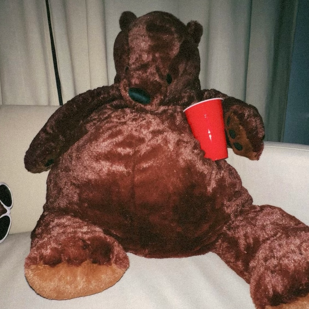 Big Plush Bear Pillow 39.3in Stuffed Animal Toy L47756