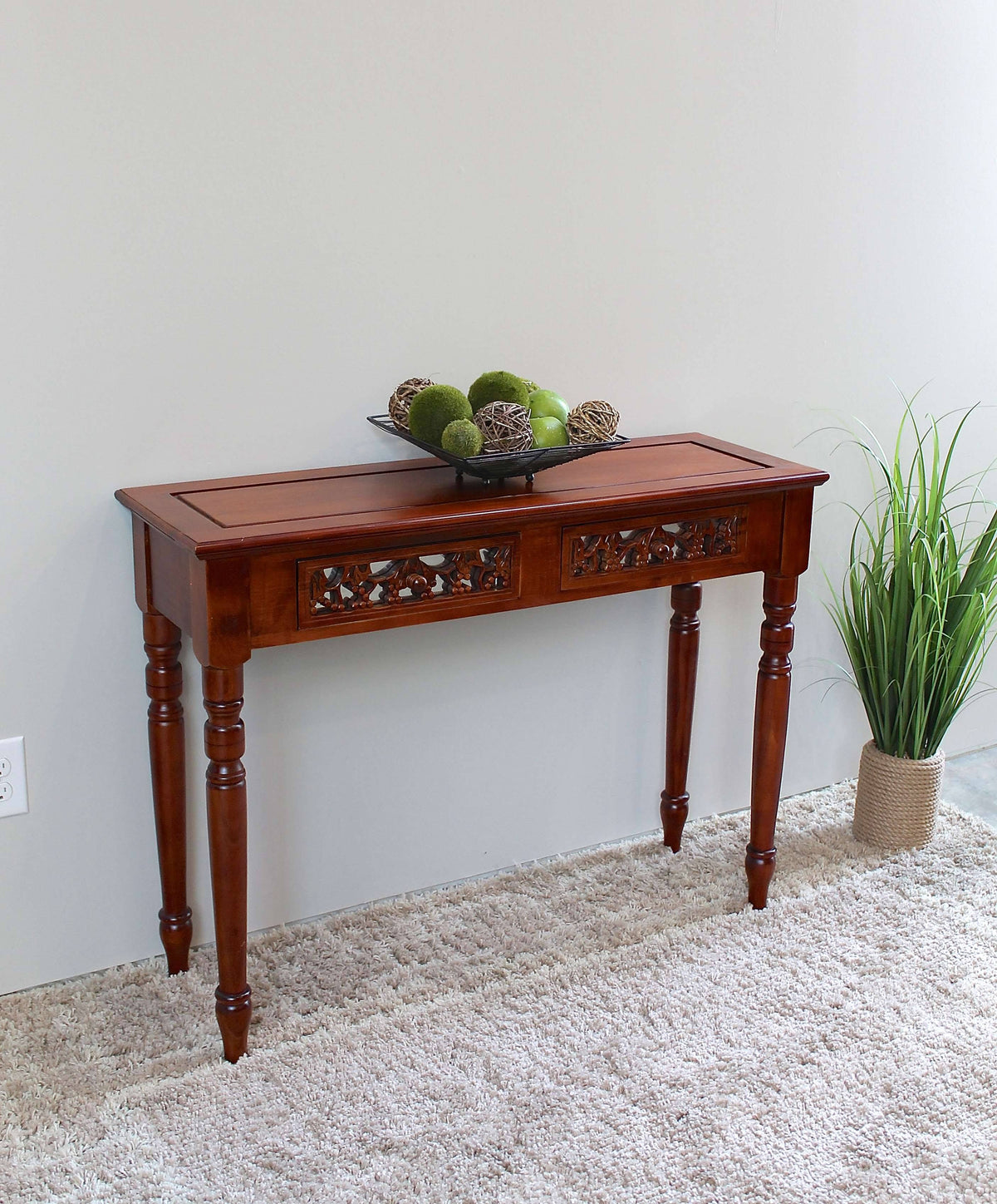 Carved Two Drawer Table L50250