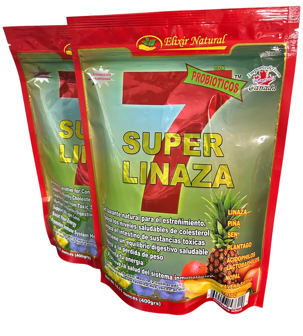 Natural Super Linaza with Probiotics Net Wt 14 oz (400gr) - 2 Pack K60955