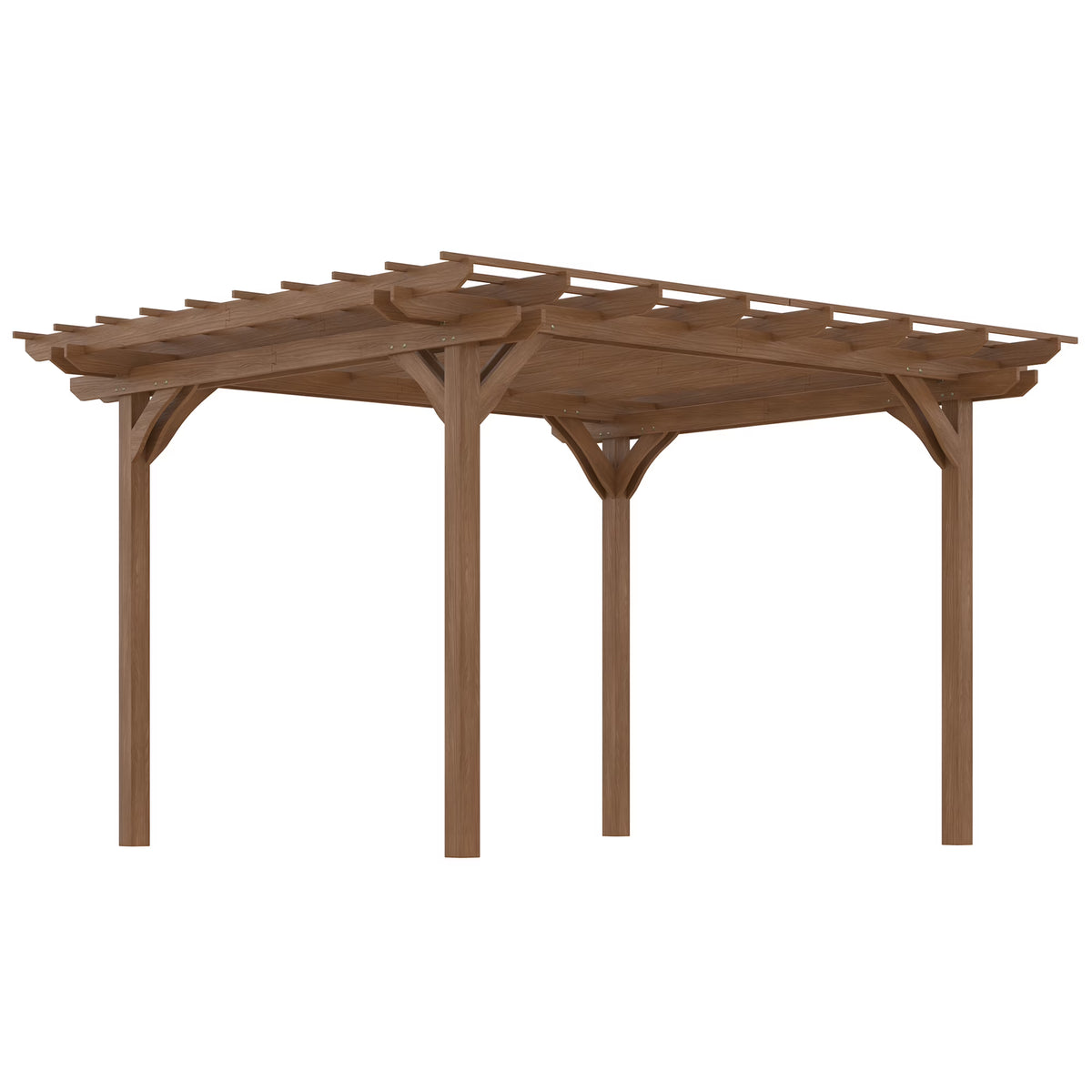 12' x 10' Wooden Pergola Outdoor Gazebo A7808
