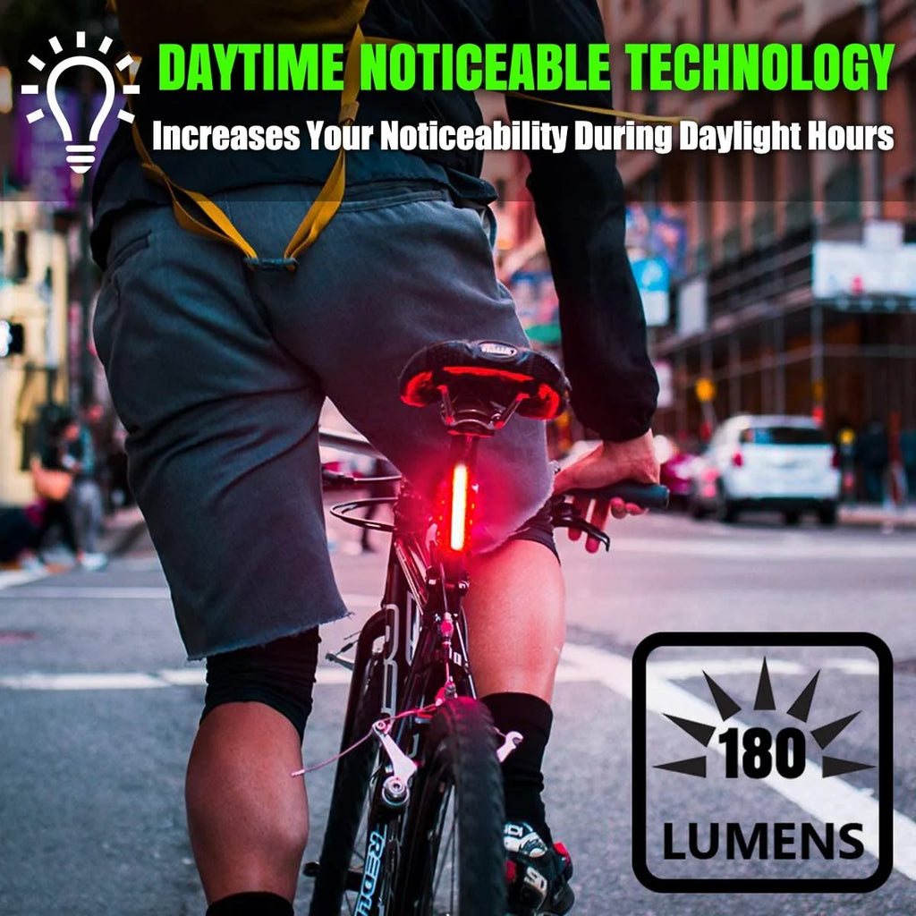 168H Bike Headlight or 168T Tail Light USB Rechargeable LED Bicycle Lights Set Front Back D6217