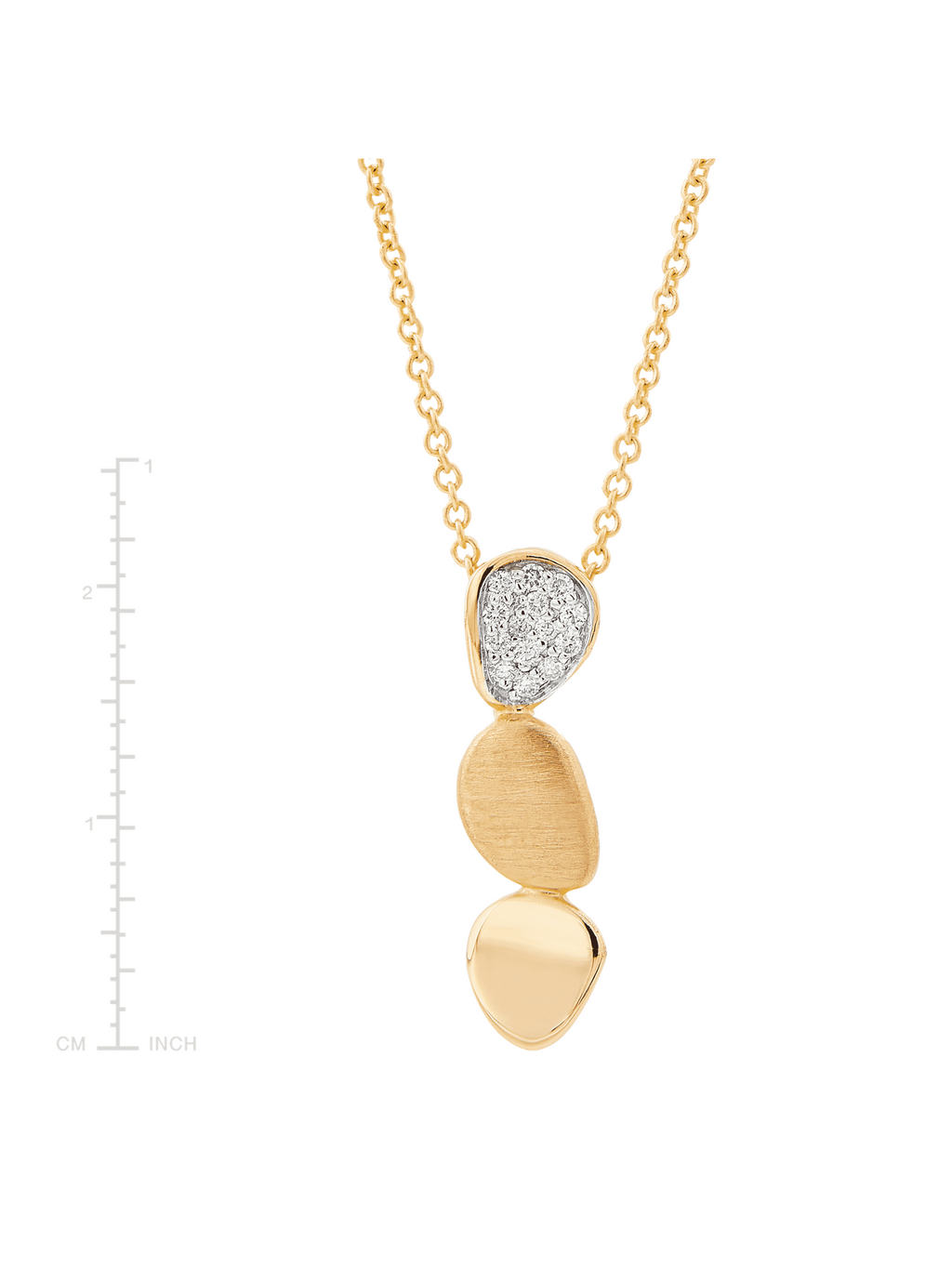 14kt Yellow Gold Diamond Oval Pendant Necklace A954