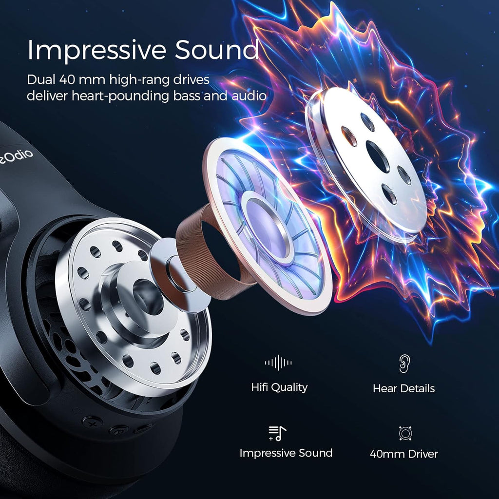 Active Noise Cancelling Wireless Over Ear Bluetooth Headphones C782