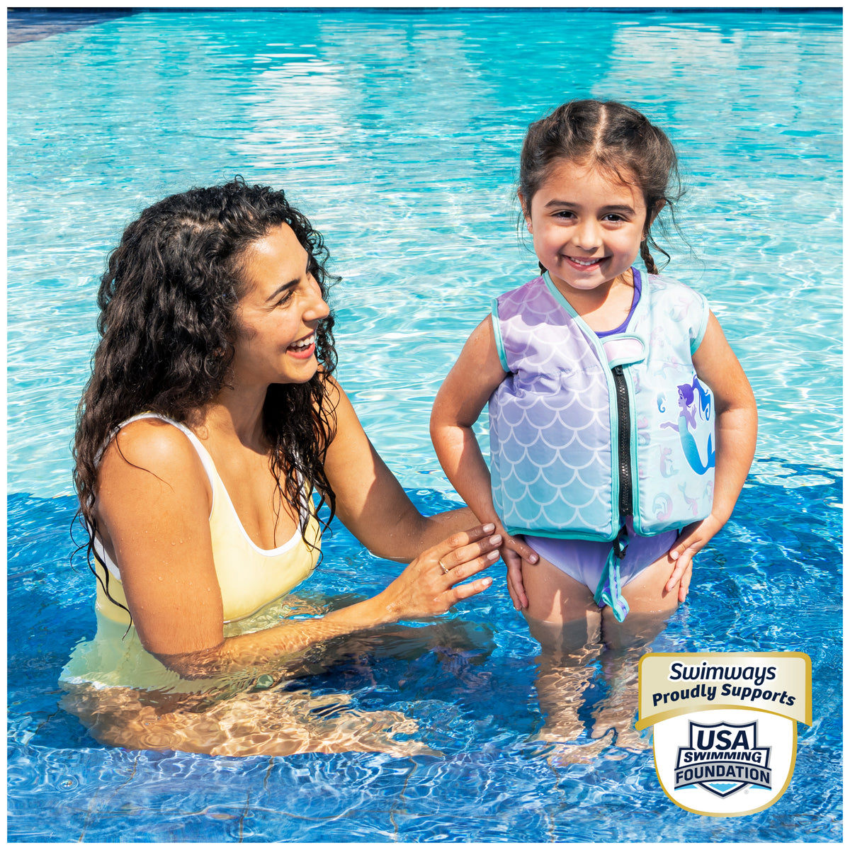 Mermaid Swim Vest Life Jacket for Kids H2871