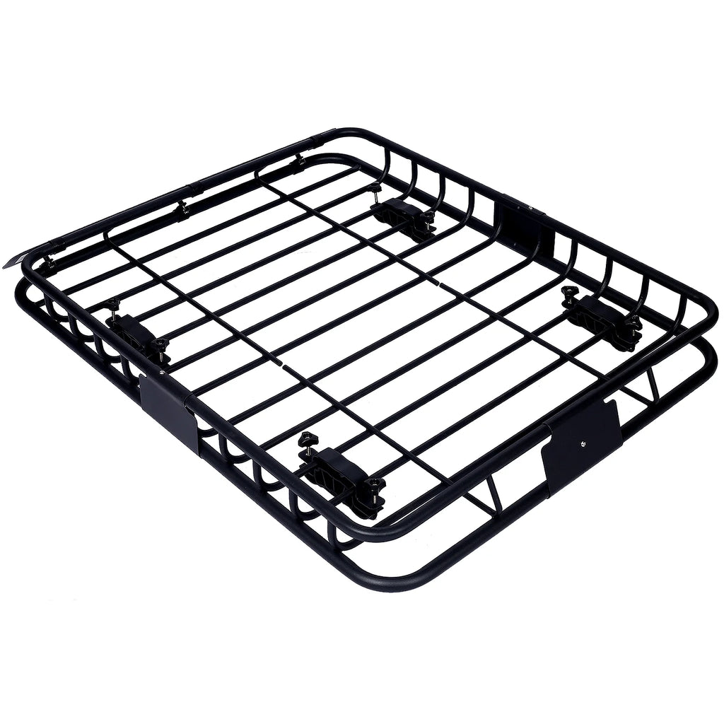 Black Steel Roof Rack Cargo Carrier Basket H44426