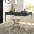 Dark Gray/Chrome Desk D762