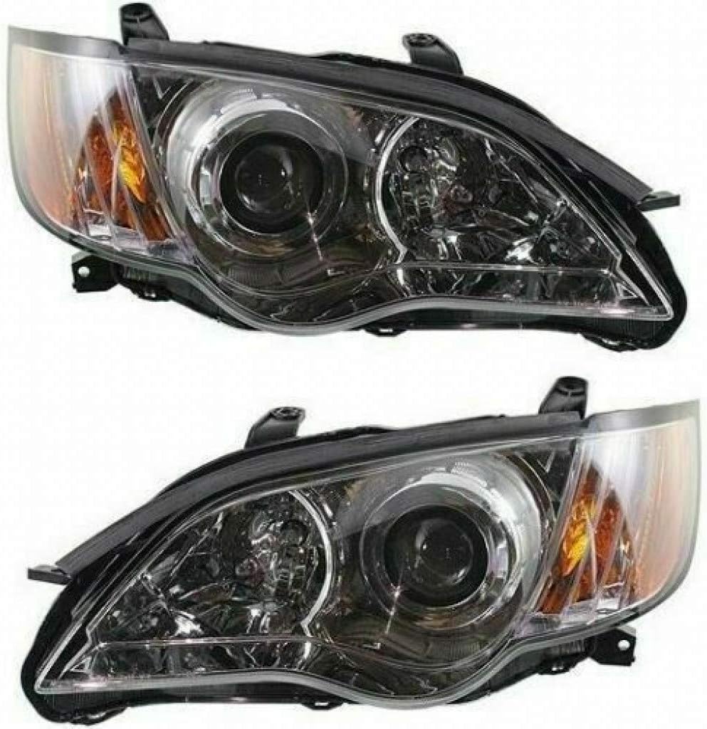 Subaru Legacy Headlight Assembly 2008 2009 Pair w/Bulbs L3289