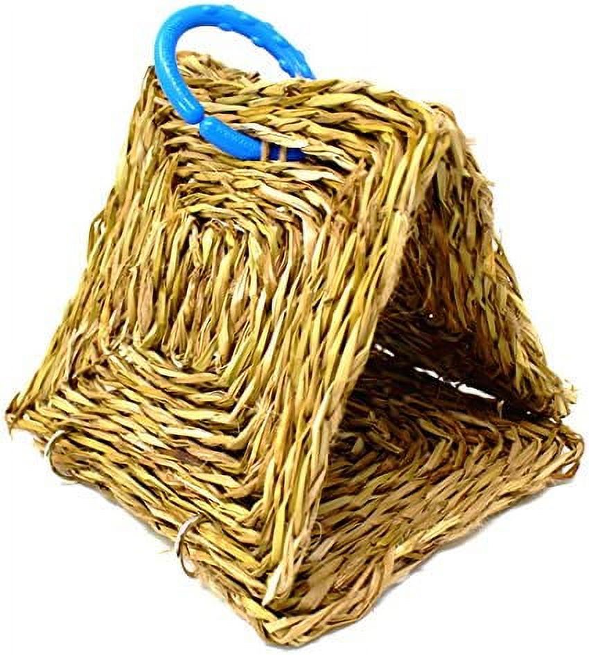 Seagrass Tent hut Bird Toy Parrot cage Toys African Grey Amazon Conure W18244