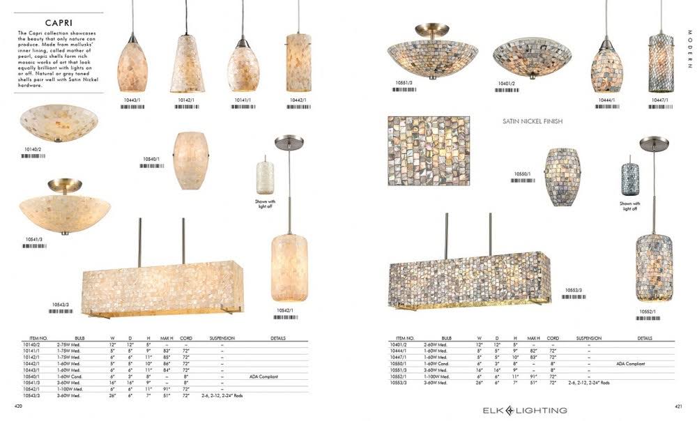 2 Light Flush Gray Capiz Shells Satin Nickel Hardware J875