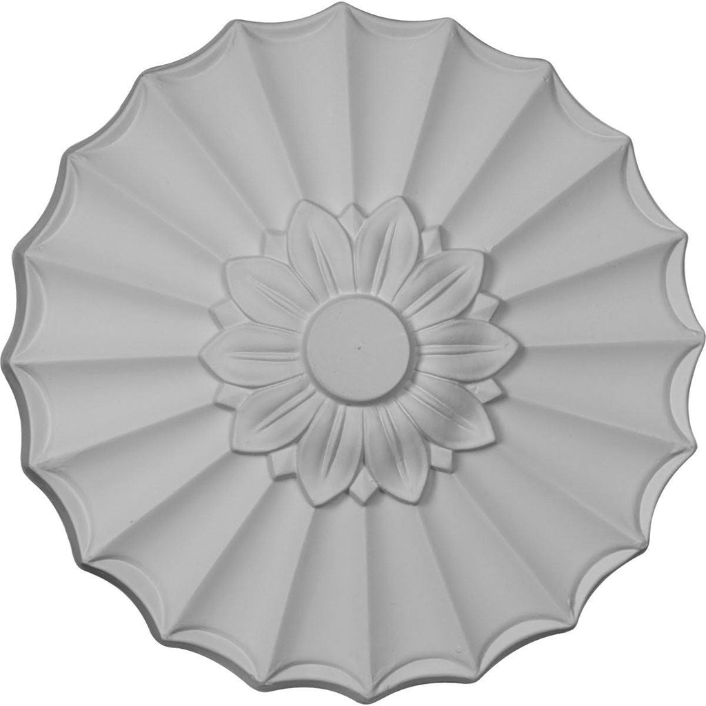 9x22OD x 1 3/8x22P Hand-Painted Brass Ceiling Medallion N73350