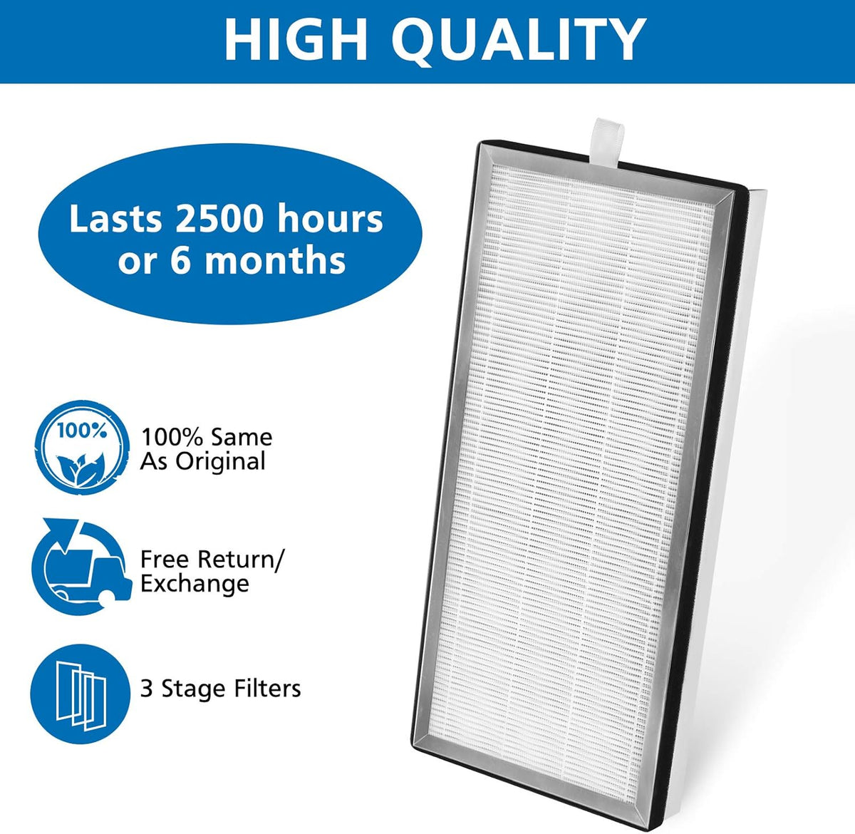 H13 True HEPA Replacement Filter Pack of 2 Z523