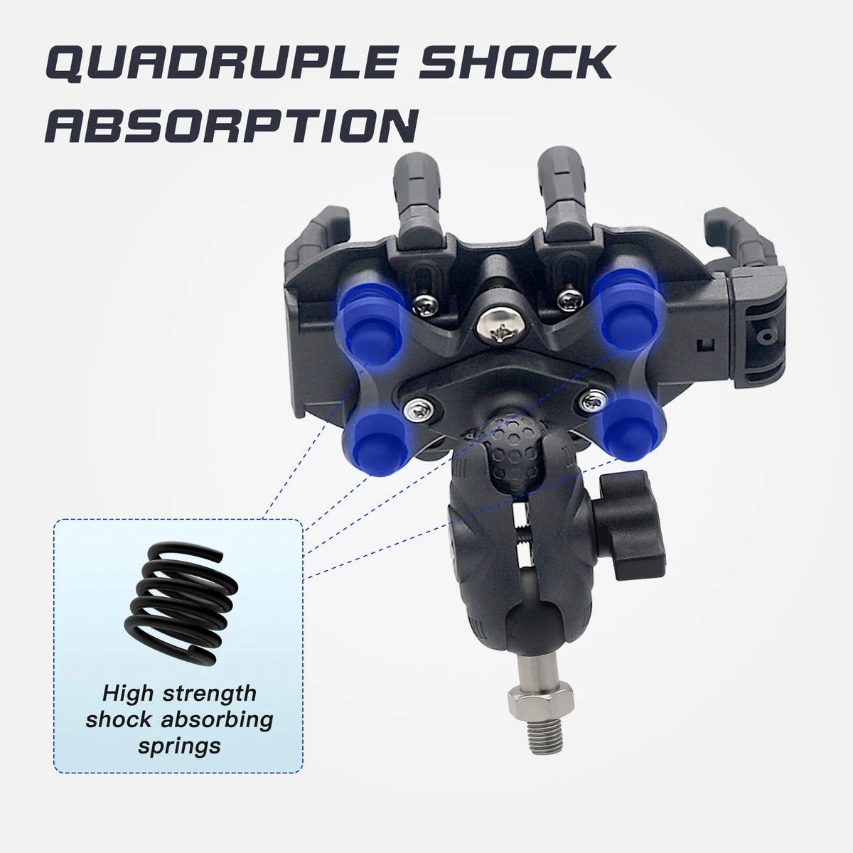 Motorcycle Cell Phone Holder with Vibration Dampener V6648