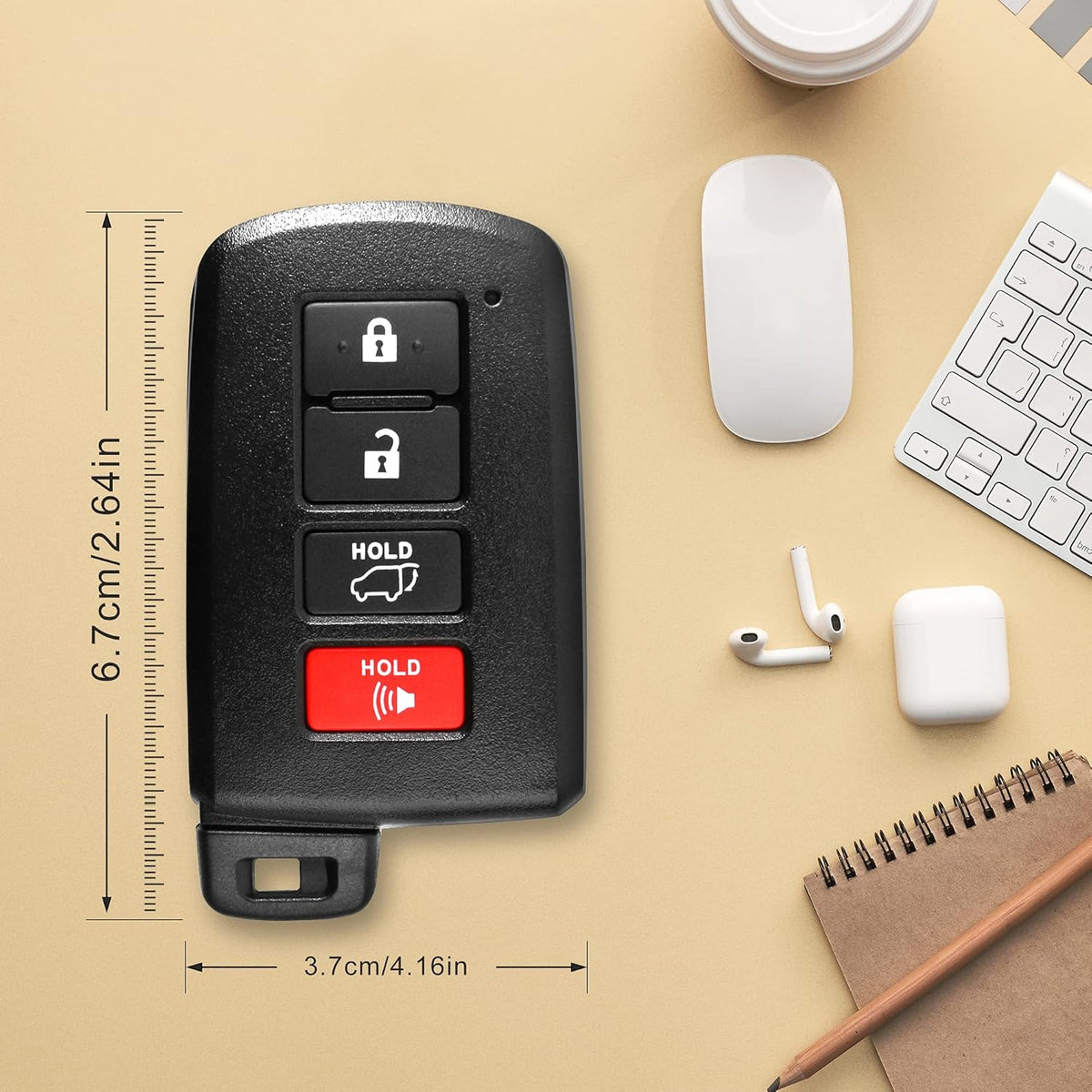 Keyless Entry Remote Flip Key Fob for Toyota Highlander 2014-2019 H5247