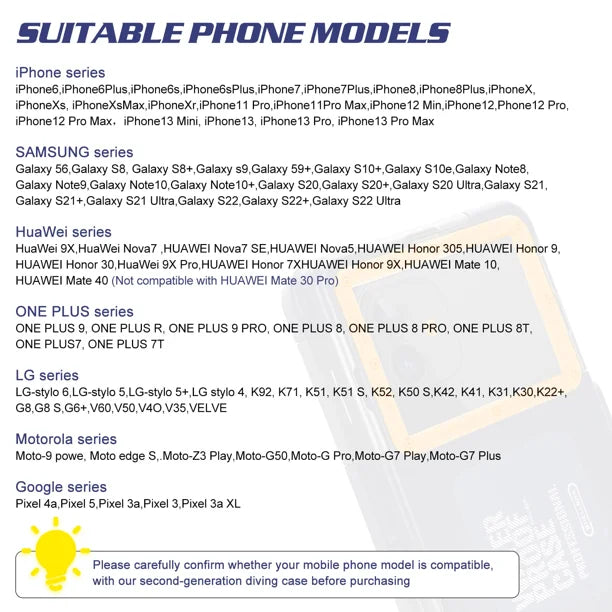 Waterproof Protective Case for Phones Up to 6.9 Inch E919304