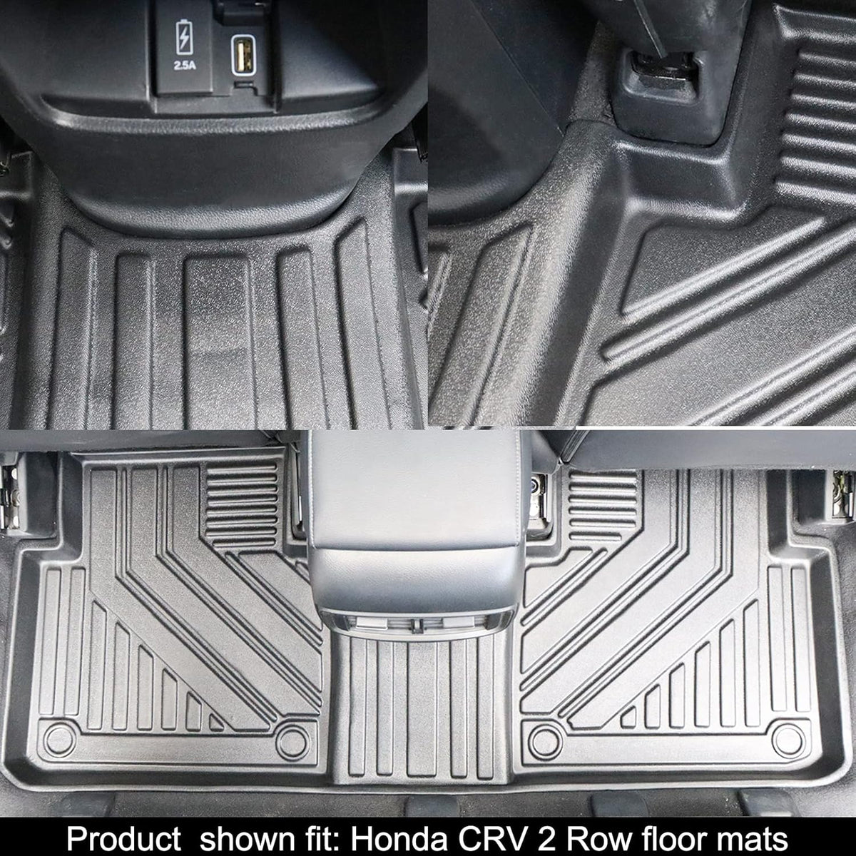 Black All-Weather Rubber Floor Mats X389