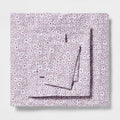 Light Purple Daisy Printed Microfiber Sheet Set J12578