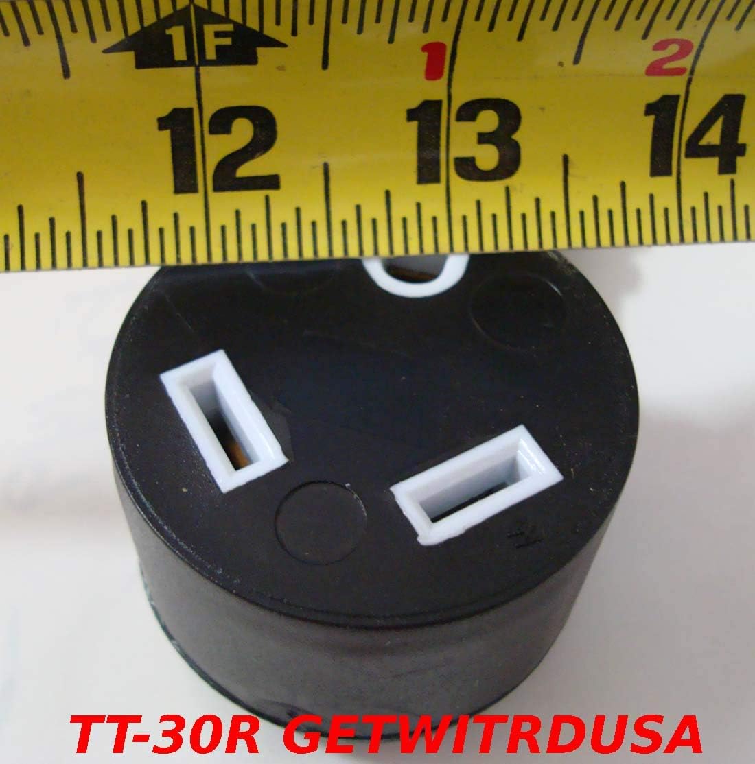 10-30P Male 3-Pin Dryer Plug To TT-30R Female RV Adapter, Pack of 2 W4219