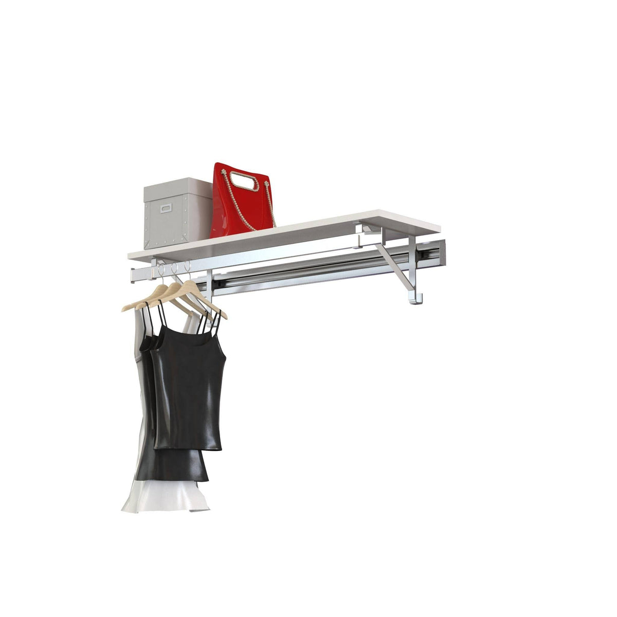 Heavy Duty Closet System in Espresso and Silver U622487